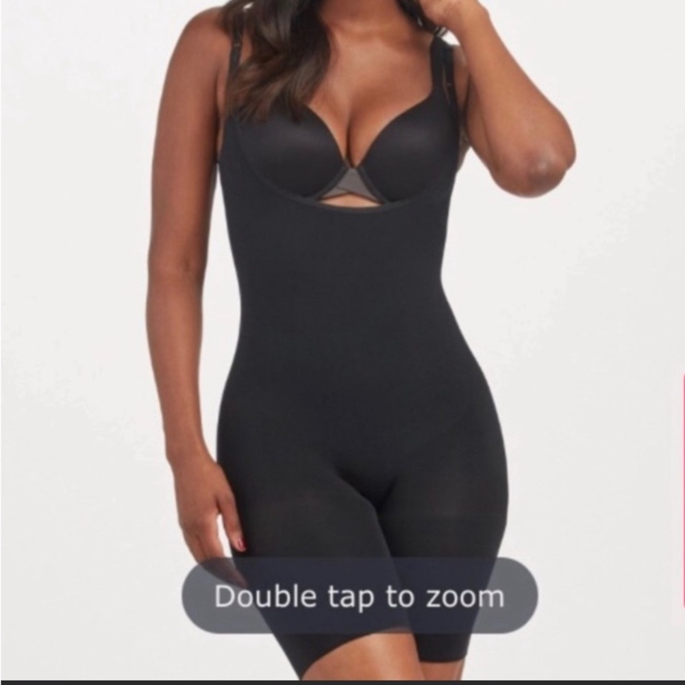 Isavela Black 2nd Stage Mid Thigh Post Surgical Bodysuit Sz Large